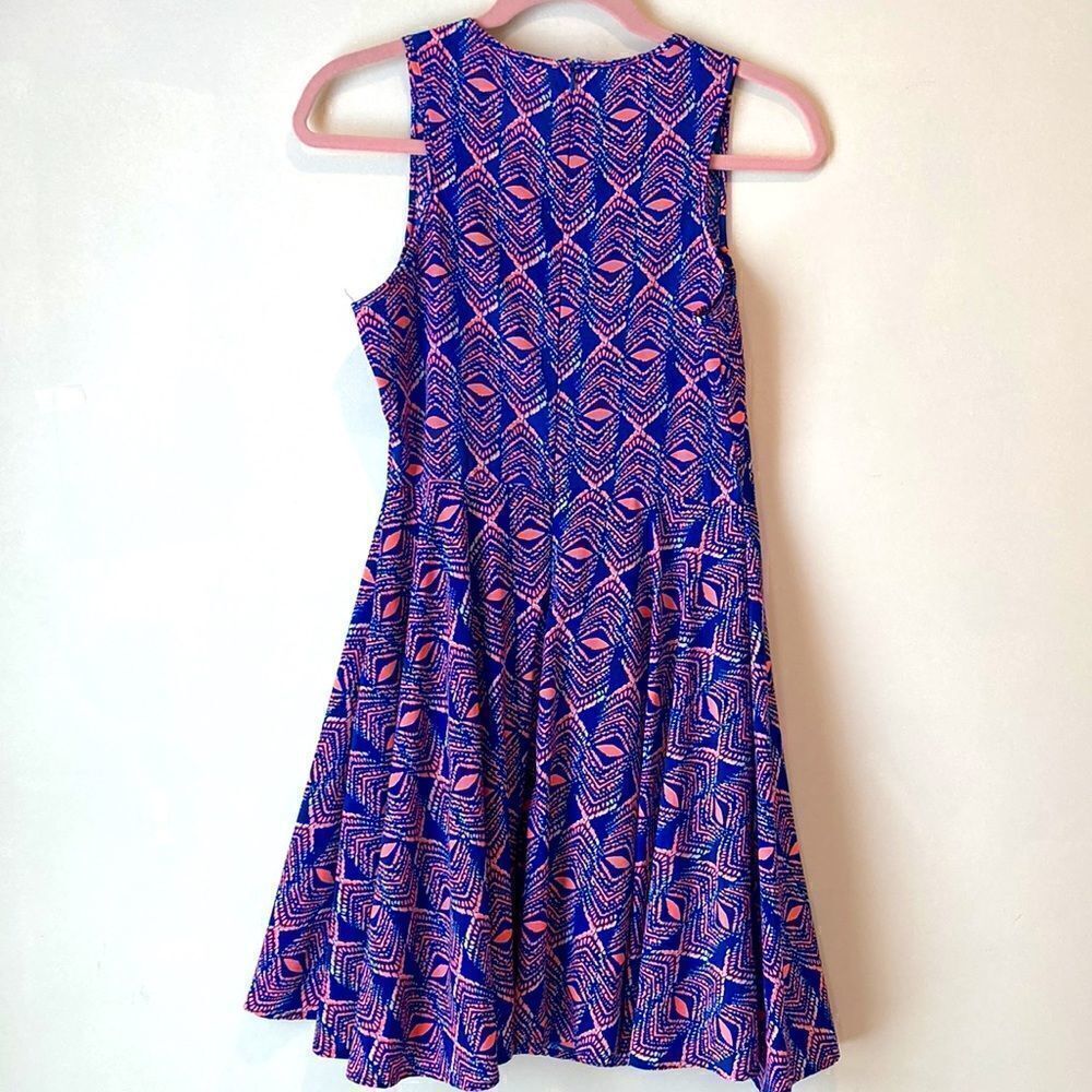 GIANNI BINI Sleeveless Blue Coral Zipper Dress Size Large - Picture 5 of 5